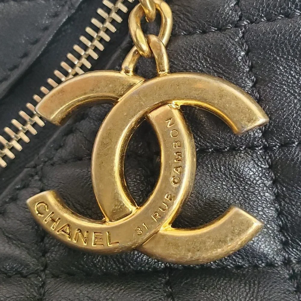 NWT New Authentic Chanel Black Quilted Lambskin - Picture 7 of 14